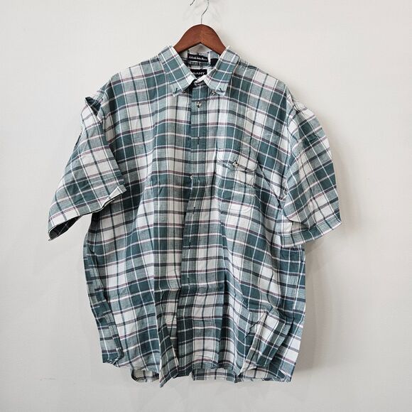 Gant Other - Gant Indian Madras Plaid Button Down Shirt XLT Green Grey Country Preppy Golf